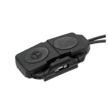 Double switch with quick assembly - black [WADSN]