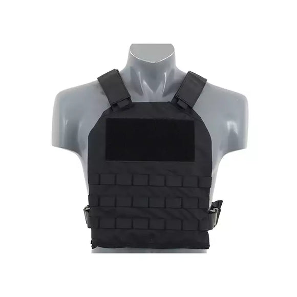 SIMPLE PLATE CARRIER WITH DUMMY SOFT ARMOR INSERTS - BLACK